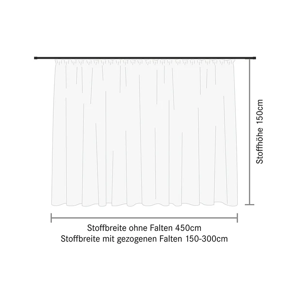Gardine Laura II - Webstoff - Weiß - 450 x 150 cm - Image 6