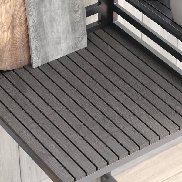 Gartenküchenecktisch Portol - Aluminium / Kunststoff - Schwarz - Image 3