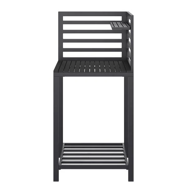 Gartenküchenecktisch Portol - Aluminium / Kunststoff - Schwarz - Image 5
