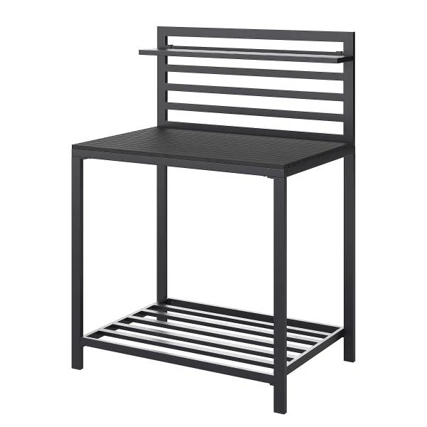 Gartenküchentisch Portol - Aluminium / Kunststoff - Schwarz - Image 4