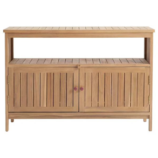 Gartenschrank Alno mit offener Ablage - Akazie massiv - Image 6