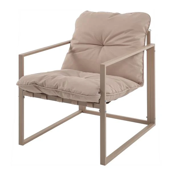 Gartensitzgruppe Savva 4-teilig - Stahl / Webstoff - Beige - Image 4