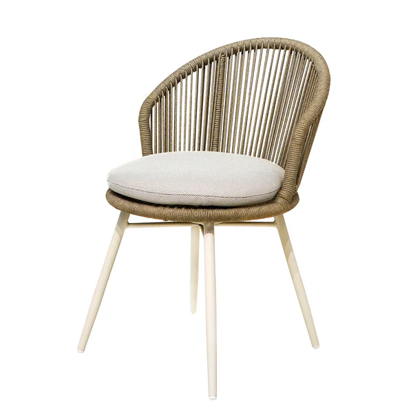 Gartenstuhl Cabello 2er-Set - Polyester / Aluminium - Taupe / Beige - Taupe - Image 3