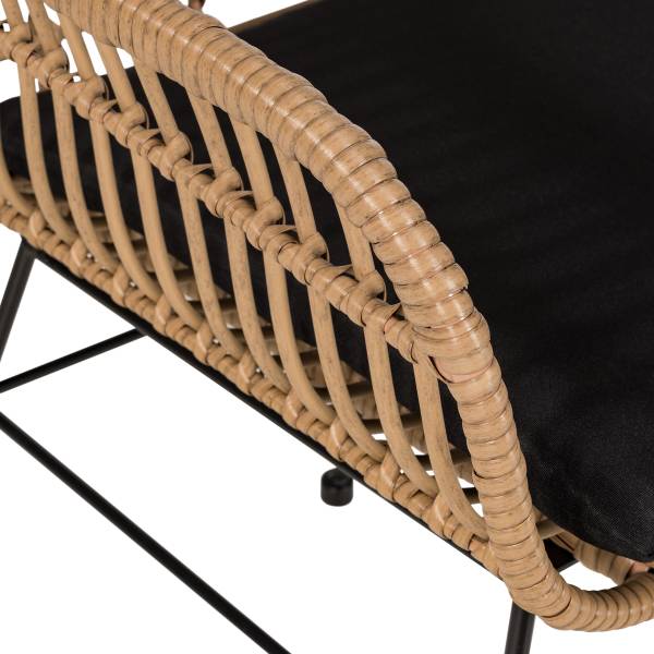 Gartenstuhl KALO 2er-Set - Polyrattan / Stahl - Braun - Image 15