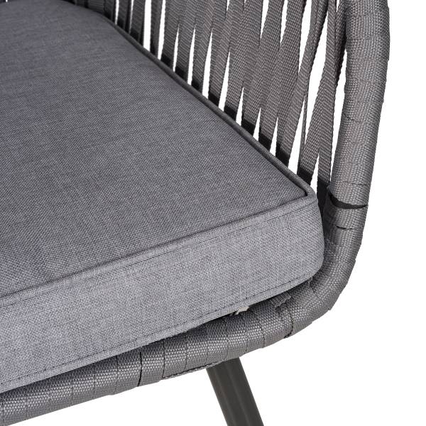 Gartenstuhl NOXI 2er-Set - Stahl / Polyester - Hellgrau - Image 16