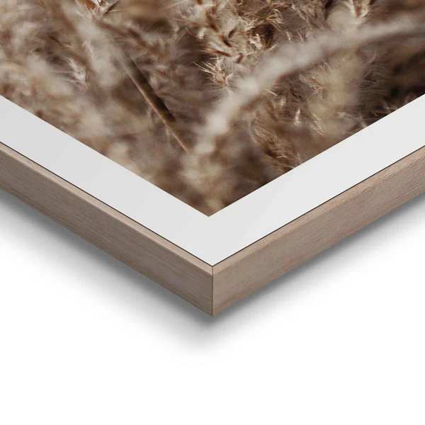 Gerahmtes Bild Strand Meer Dünen - Print in Holzrahmen - Beige - Image 3