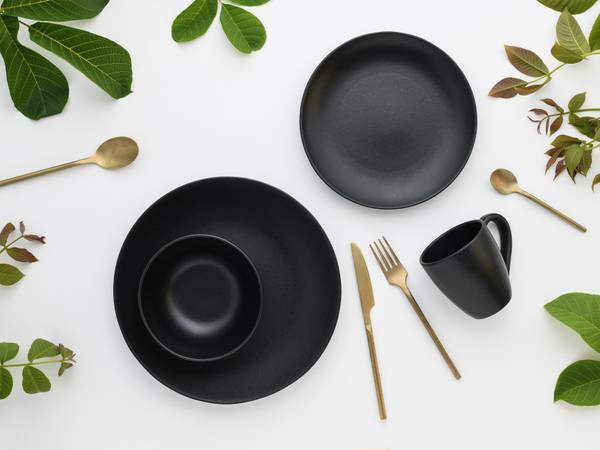Geschirrset Magic Black 8-teilig - Schwarz - Keramik - Andere - 27 x 30 x 33 cm - Image 6