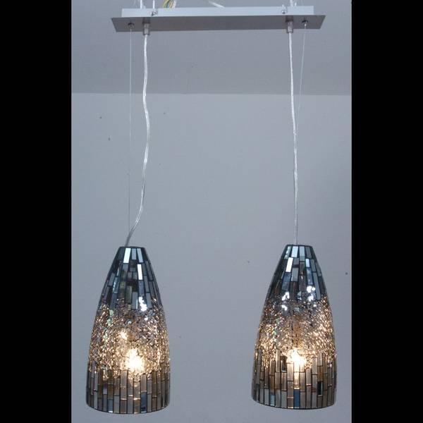 Glas-Pendelleuchte - Metall - Schwarz - Image 2