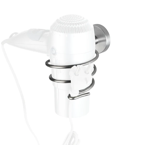 Haartrocknerhalter Bosio - Edelstahl - Matt