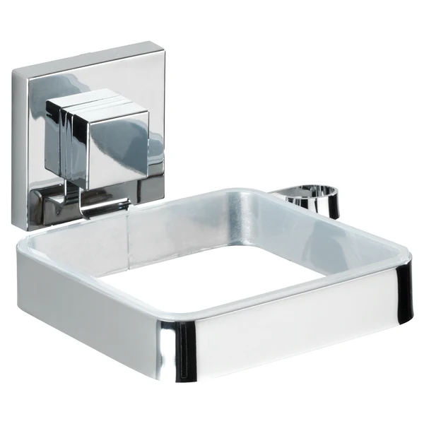 Haartrocknerhalter Vacuum-Loc Quadro - Edelstahl rostfrei / ABS - Chrom