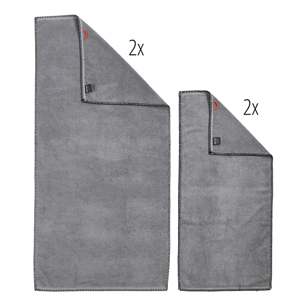 Handtuch-Set Deluxe Prime (4-teilig) - Baumwollstoff - Grau - Image 2
