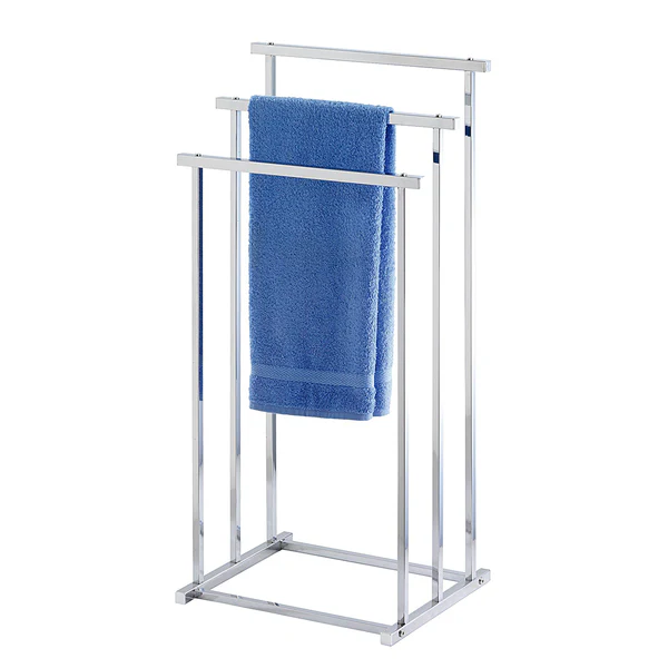 Handtuchbutler Quadro - Silber - Metall - 38 x 85 x 33 cm