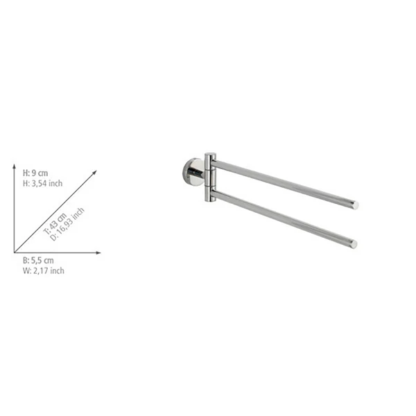 Handtuchhalter Bosio - Edelstahl - Silber - Image 2