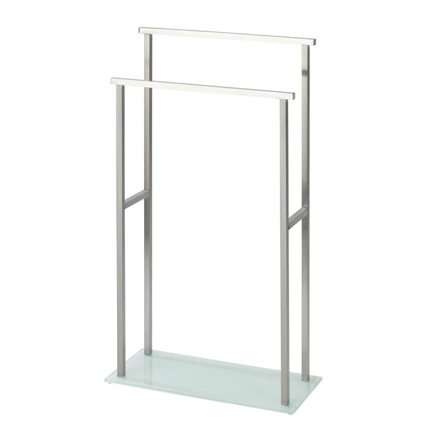 Handtuchhalter Debar - Edelstahl rostfrei / Glas - Weiß / satiniert - Image 2