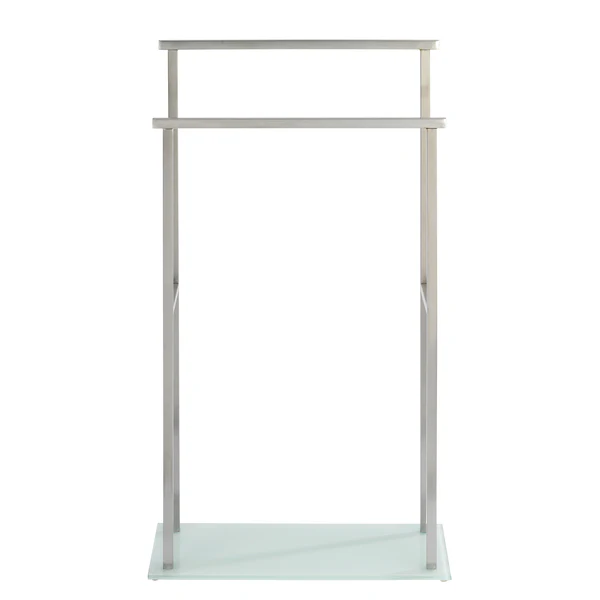 Handtuchhalter Debar - Edelstahl rostfrei / Glas - Weiß / satiniert - Image 3