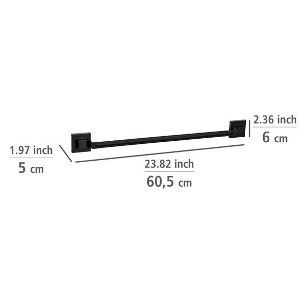 Handtuchhalter Quadro - Edelstahl / ABS - Schwarz - Image 6