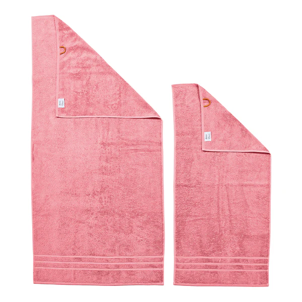 Handtuchset Daily Uni (6-teilig) - Baumwollstoff - Rosa - Image 2