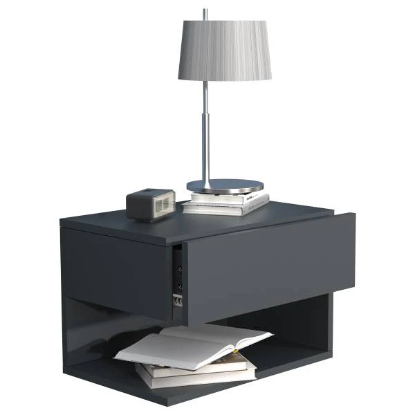Hänge-Nachtkommode Usal XL - Schwarz - Breite: 45 cm - Image 3