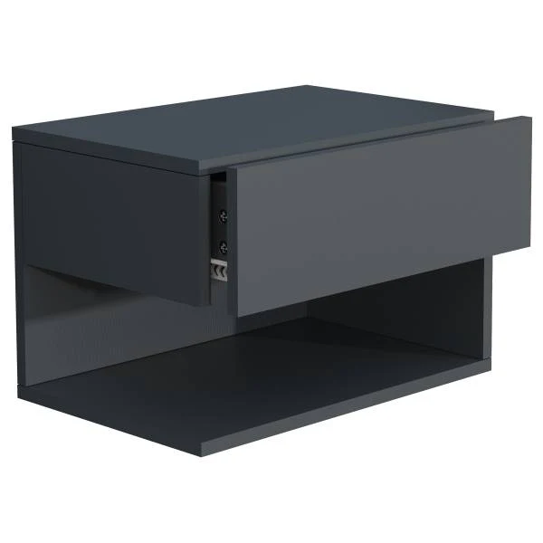Hänge-Nachtkommode Usal XL - Schwarz - Breite: 45 cm - Image 7