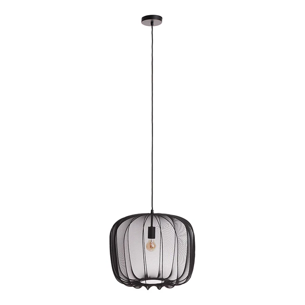 Hängeleuchte AMAL - Eisen / Polyester - 1-flammig - Schwarz - Durchmesser: 50 cm - Image 2