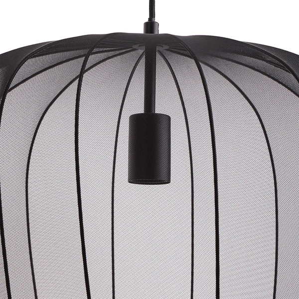 Hängeleuchte AMAL - Eisen / Polyester - 1-flammig - Schwarz - Durchmesser: 50 cm - Image 6