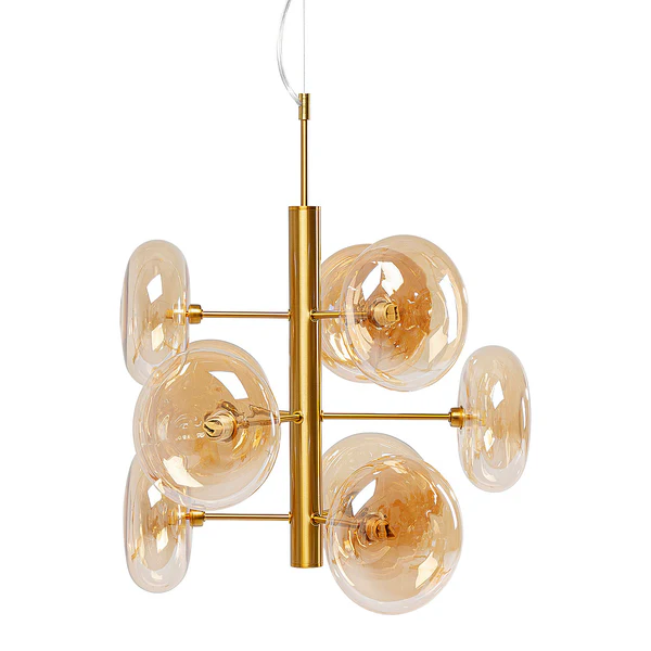 Hängeleuchte Headline Brass - Stahl / Glas - Gold - 9-flammig - Image 6