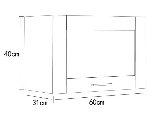 Hängeschrank Colura mit Klapptür - Weiß - Image 4