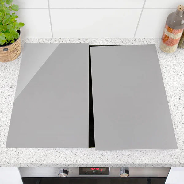 Herdabdeckplatte Caporio - Sicherheitsglas - Grau - 60 x 52 cm - Image 3