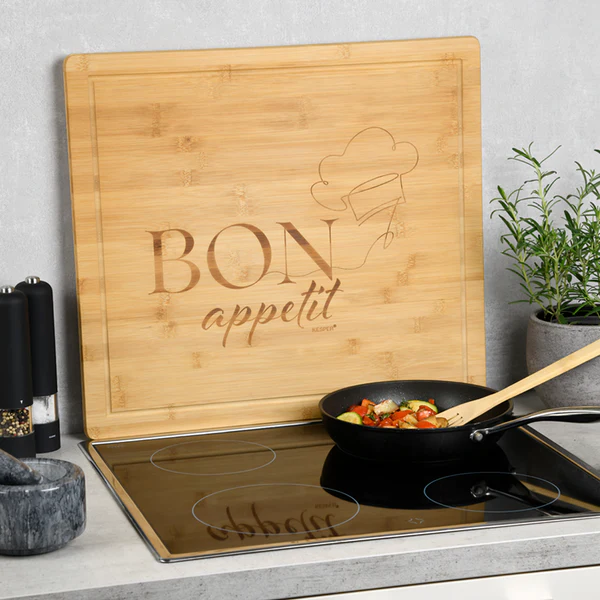 Herdabdeckung Bon Appetit - Bambus - Beige - Image 2