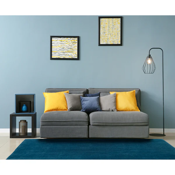 Hochflorteppich Orvieto - Polyester - Blau - 60 x 130 cm - Image 2
