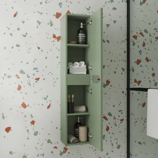 Hochschrank COLORIA montiert 2 Türen - Olivgrün - Image 3