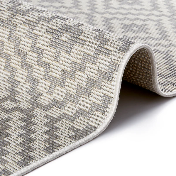In-/Outdoorteppich Breeze - Polypropylen - Hellgrau - 120 x 170 cm - Image 4