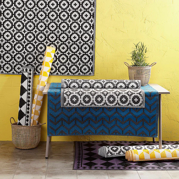 In-/Outdoorteppich COLOUR CLASH Mosaik - Polypropylen, davon mind. 20% recyceltes - Grau - 90 x 150 cm - Image 7
