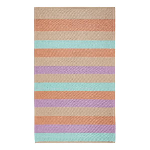 In-/Outdoorteppich COLOUR CLASH Streifen - Polypropylen / recyceltes Material - 150 x 90 cm - Image 2