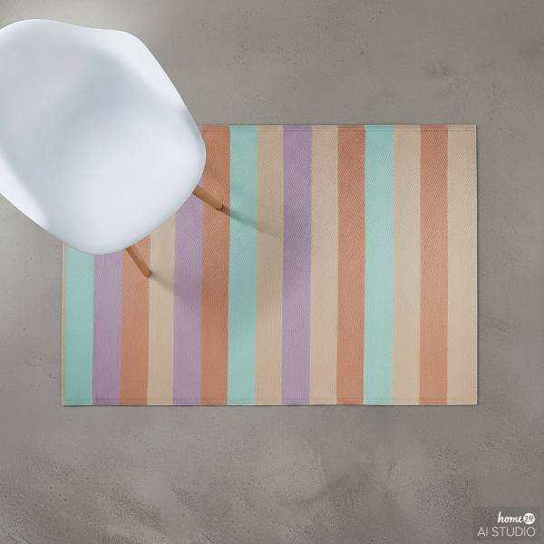 In-/Outdoorteppich COLOUR CLASH Streifen - Polypropylen / recyceltes Material - 150 x 90 cm - Image 4
