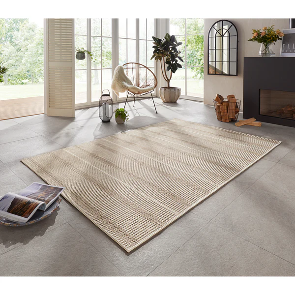 In-/Outdoorteppich Laon - Kunstfaser - Beige - 80 x 150 cm - Image 2