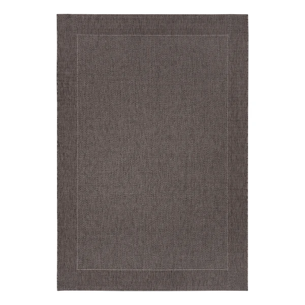 In-/Outdoorteppich Vena - Polypropylen - Anthrazit - 80 x 150 cm