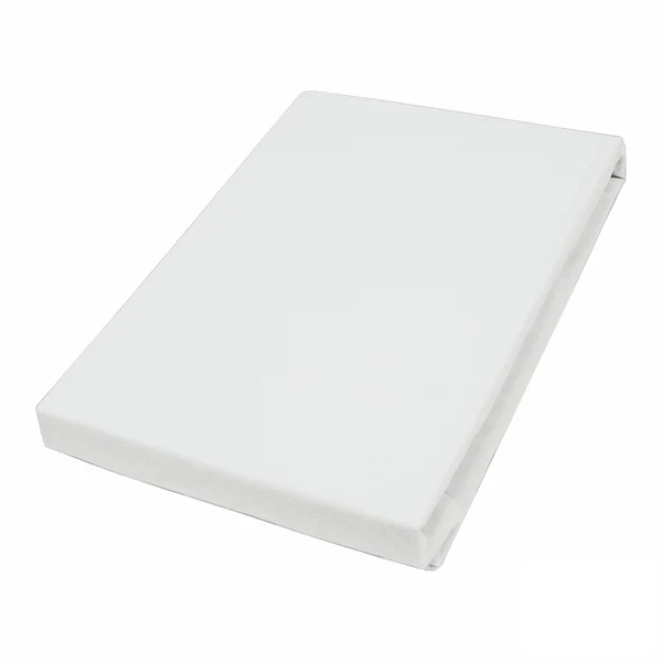 Jersey-Spannbetttuch Lom - Baumwolle - Weiß - 140 x 200 cm