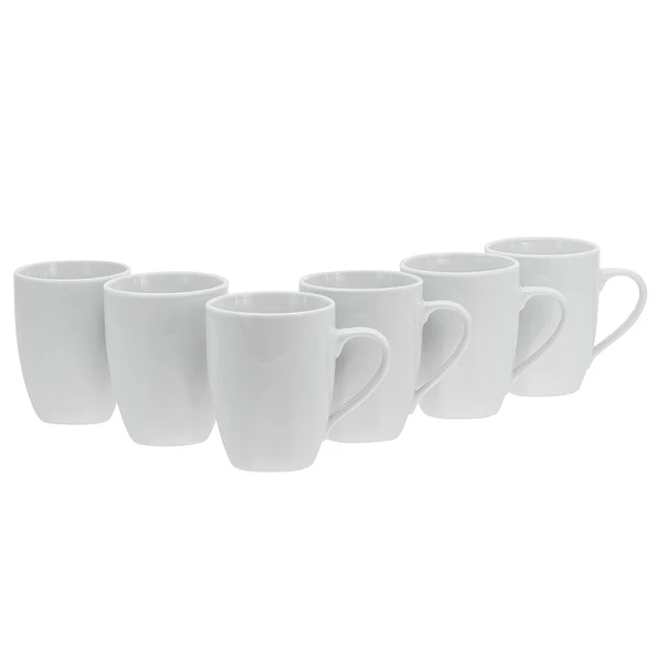 Kaffeebecher Square 6er-Set - Porzellan - Weiß