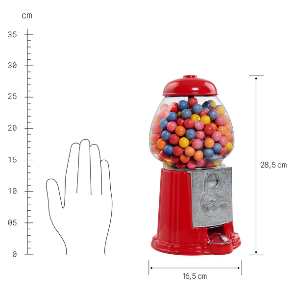 Kaugummi Automat BIG SPENDER - Glas / Aluminium - Rot - Image 6