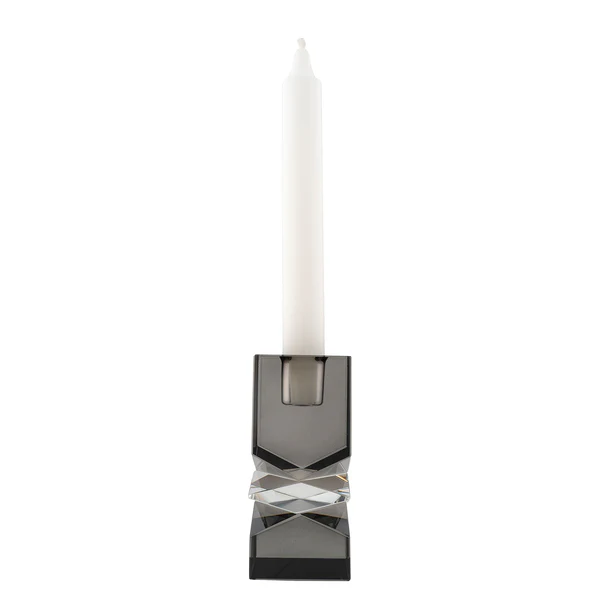 Kerzenhalter Mira - Kristallglas - Grau - Image 5