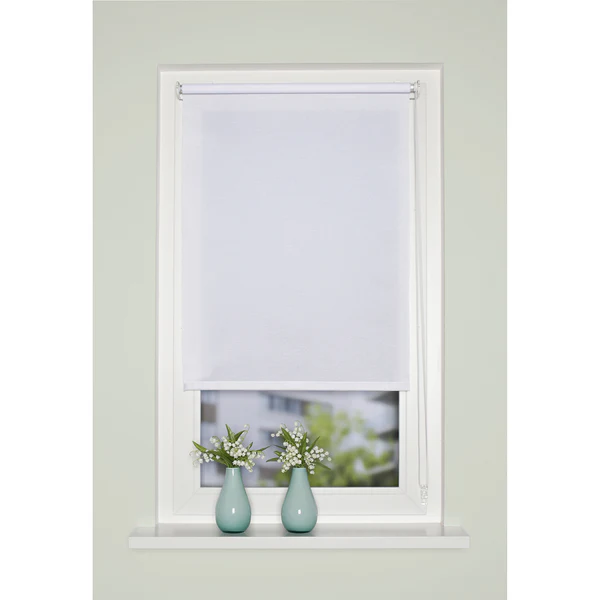Kettenzugrollo Rom II - Polyester - Weiß - 80 x 150 cm