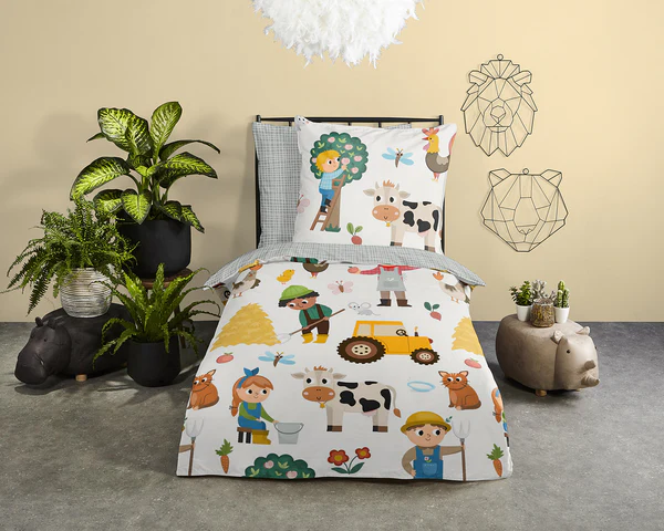 Kinderbettwäsche Farm - Baumwolle - 135 x 200 cm - Multicolor - 135 x 200 cm - Image 2