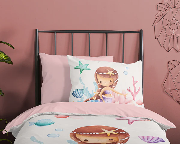 Kinderbettwäsche Lucy - Microfaser - Pink - 140 x 200/220 cm + Kissen 70 x 60 cm - Image 3