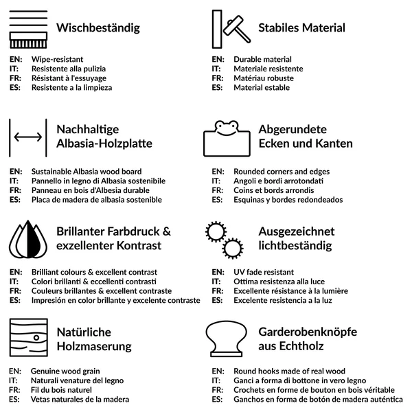 Kindergarderobe Bus voller Tiere - Mehrfarbig - Image 9