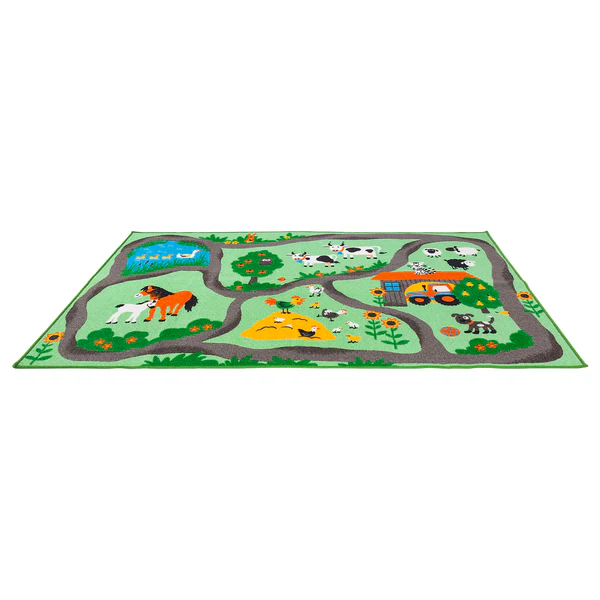 Kinderteppich Bauernhof - Polyamid - Multicolor - 80 x 150 cm - Image 3