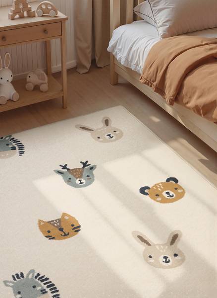 Kinderteppich Tiny Zoo - Polypropylen / Jute - Creme - 120 x 170 cm - Image 6