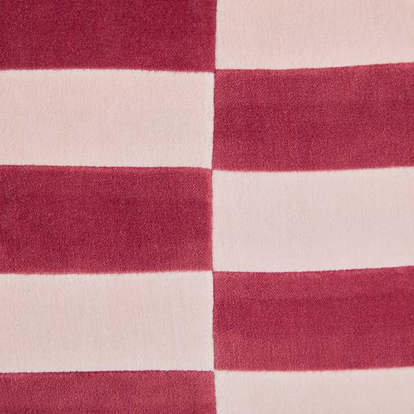 Kissen CHECKER VELVET - Baumwolle - Hellrosa - Image 3