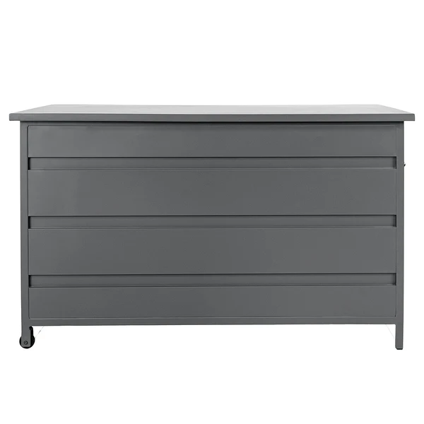 Kissenaufbewahrungsbox Cassis - Aluminium - Grau - Breite: 130 cm - Image 2