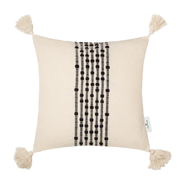 Kissenbezug Knot Lines - Baumwolle - Beige